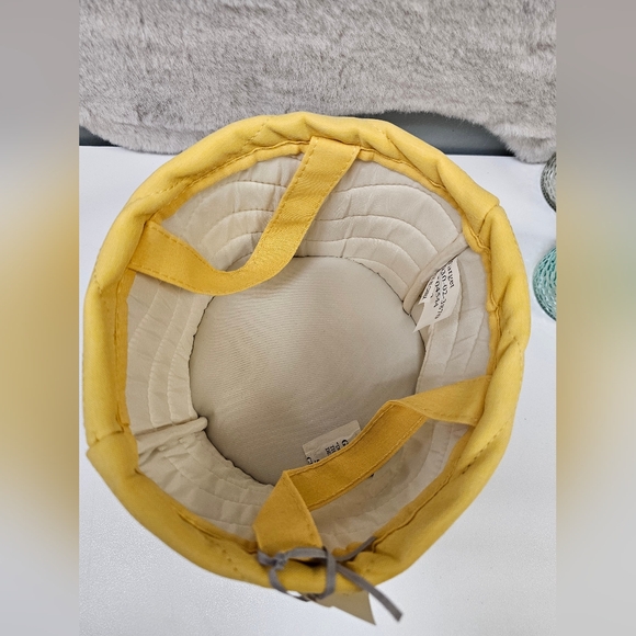 Quilted Fabric Small Round Storage Basket - Picture 2 of 4